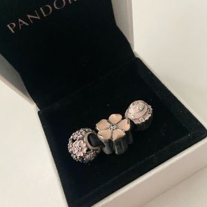 Pandora Pink Charms Set - Flower, Ice-cream